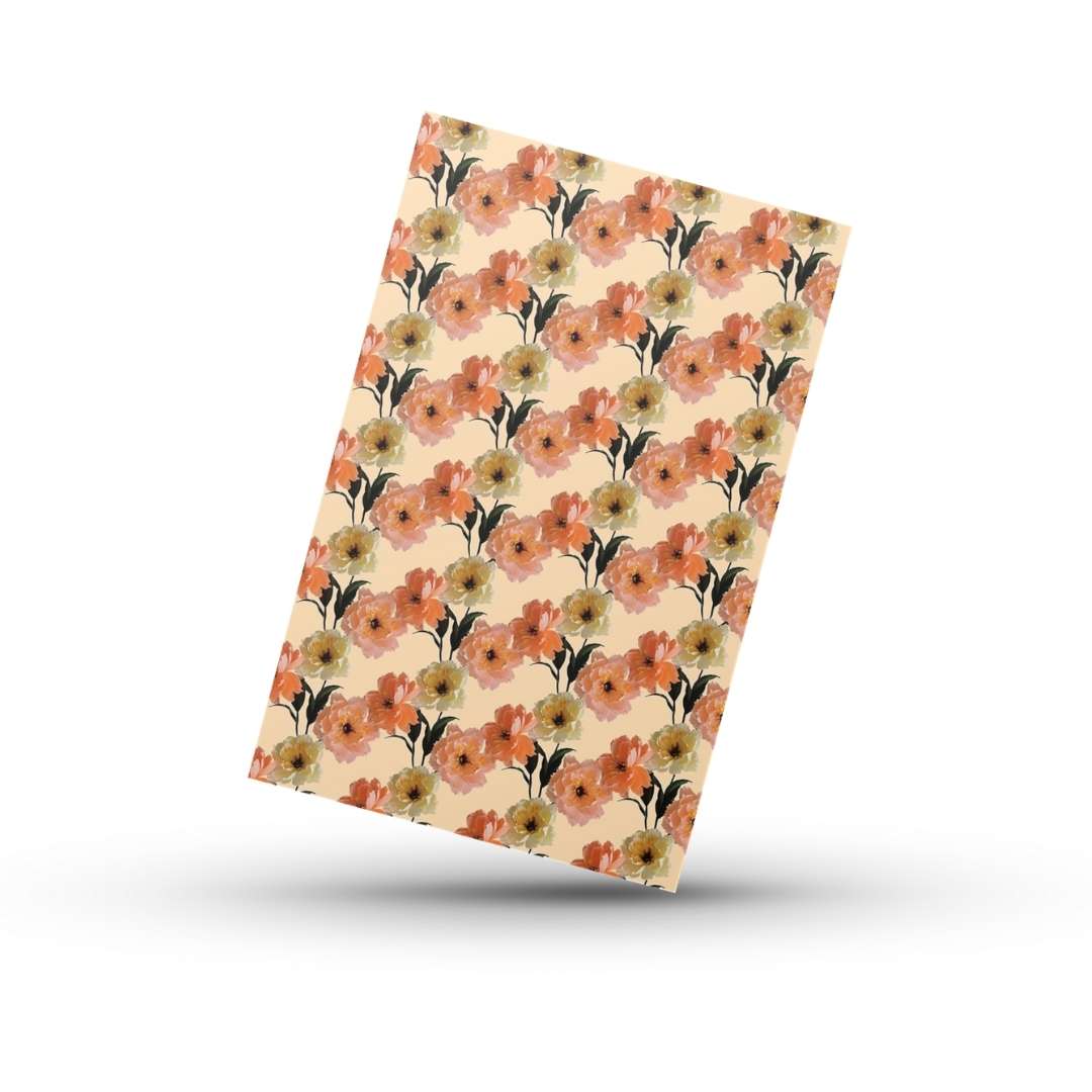 Paper Peony Greetings Card 3 | Paper Flowers Printed