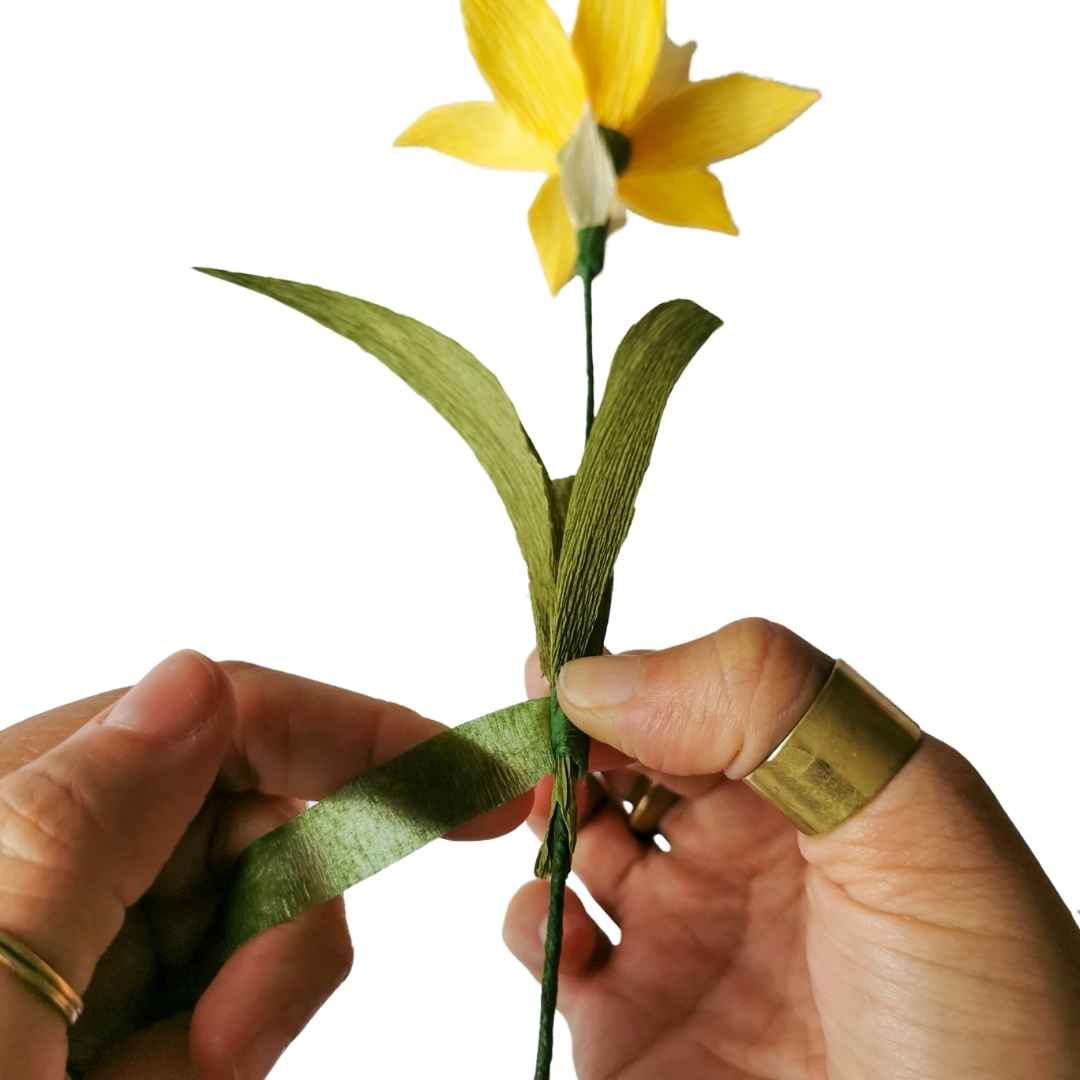 Paper Daffodil Making - DIY Paper Flower Kit by Wild Hive Paper Flowers