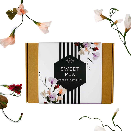 Paper Sweet Pea Making - DIY Paper Flower Kit by Wild Hive Paper Flowers